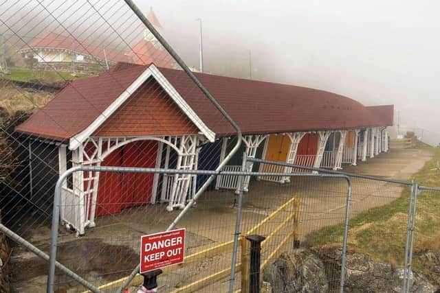 Scarborough's South Cliff chalets are collapsing