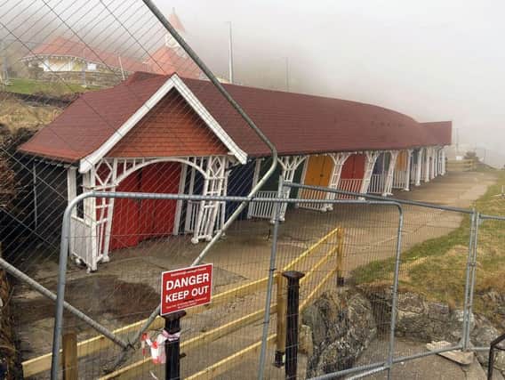 Scarborough's South Cliff chalets are collapsing
