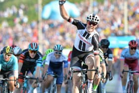 Team Sunweb's Max Walscheid wins the sprint in North Bay Scarborough to take the Tour de Yorkshire, Stage 3.  Richmond to Scarborough.
5 May 2018.  Picture Bruce Rollinson