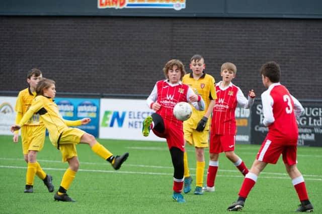 Boro Under-13s fire and effort at goal