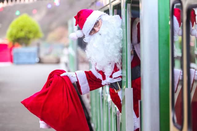 Santa aboard the North Bay Railway Santa Special train.
