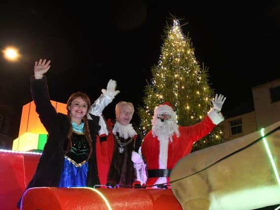 The mayor and Santa get Christmas celebrations underway in Bridlington.
