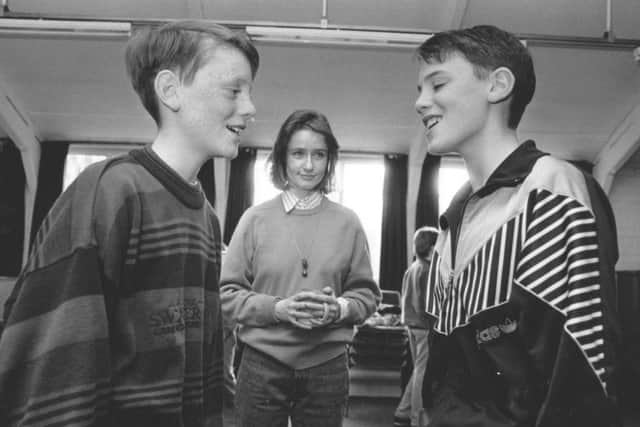 Casting director Karen Lindsay-Stewart, centre, looked on as two young hopefuls of the Scarborough Youth Theatre auditioned for parts in a production of The Secret Garden in April, 1992. Were you one of these budding actors hoping to win a part?