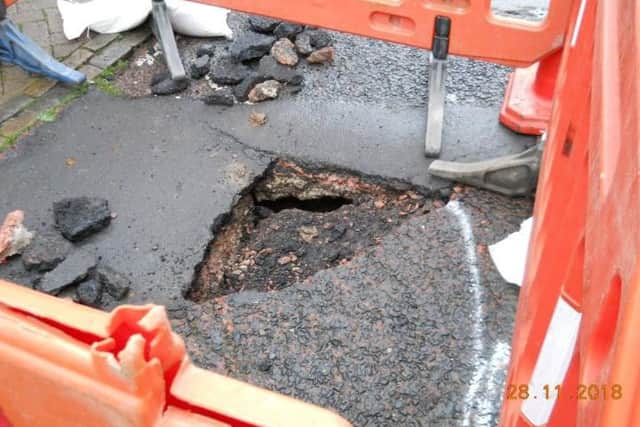 The road was closed yesterday