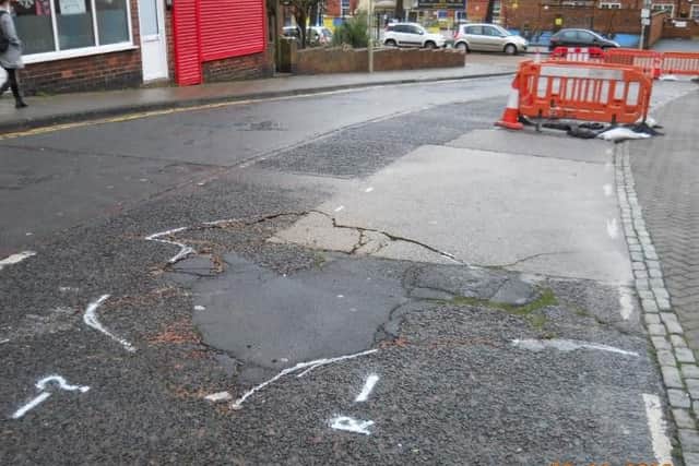 Market Way has been closed due to a void in the road.