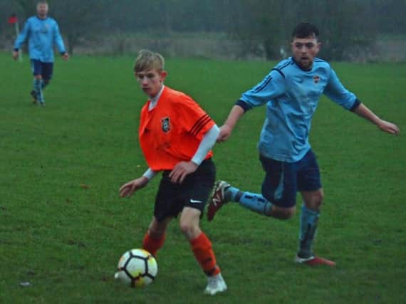 Snainton on the ball in their 3-2 win at Seamer Reserves. Picture by Steve Lilly.
