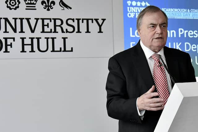 Lord John Prescott spoke at the Scarborough Spa on Friday as part of the Scarborough and Coast Business Day