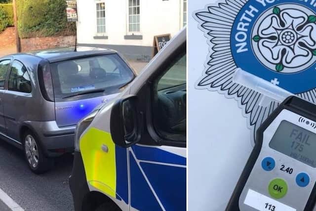 A drink drive arrest in Yorkshire. Photo: North Yorkshire Police