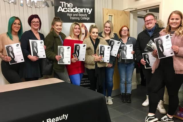 Endeavour and Attainment Awards - Philippa Wright, Emma Lea Stone, Jasmine Lacey, Casey Holland, Sophie Walton, Chloe Hardisty, Emma Dobson, Wayne King, Shelby Pickering.