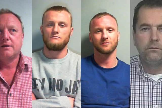 Sean Thomas Sr, Sean Thomas Jr, Henry Hartley Thomas and Thomas Mounsey were jailed for a total of 14 years