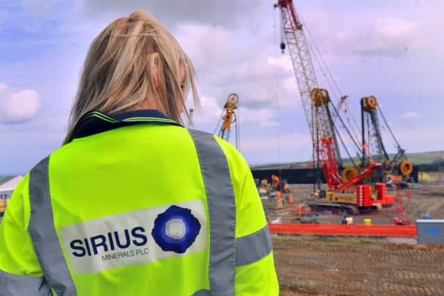 160818 A member of staff of Sirius Minerals at the Woodsmith site near Whitby . For Business .
