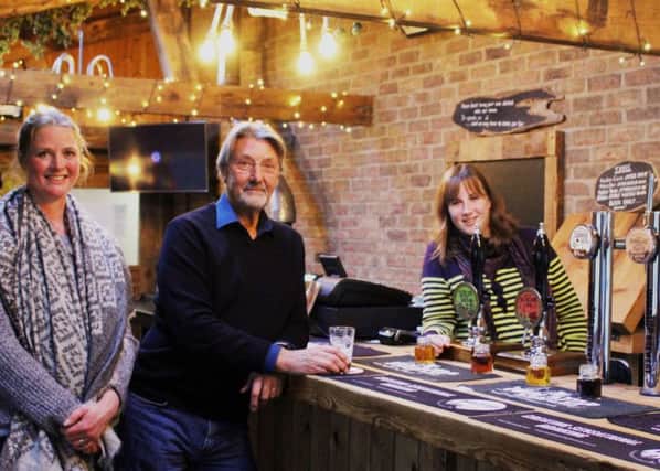 From left: Jennie Palmer, Paul Boyer and Kate Balchin from Wold Top Brewery