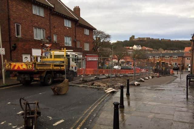 Roadworks on Market Way are still ongoing.