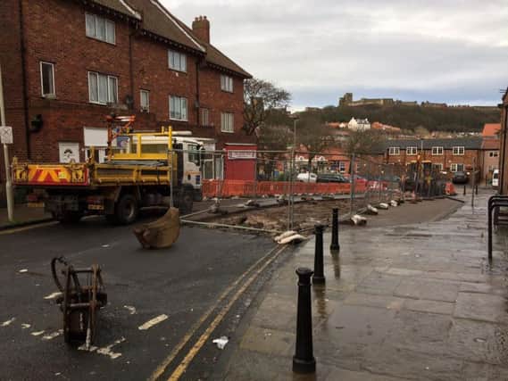 Roadworks on Market Way are still ongoing.
