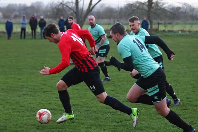 Jamie Bradshaw on the attack for West Pier. Picture by Steve Lilly.