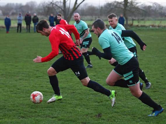 Jamie Bradshaw on the attack for West Pier. Picture by Steve Lilly.