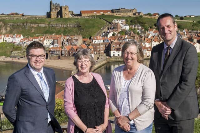 From left: Eskdale School Head Andy Fyfe, Eskdale School Chair of Governors Gillian Teanby, Caedmon College Chair of Governors Pen Cruz and Caedmon College Head Simon Riley.