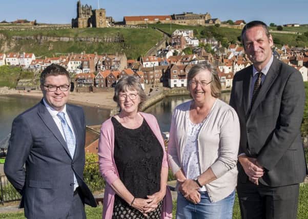 From left: Eskdale School Head Andy Fyfe, Eskdale School Chair of Governors Gillian Teanby, Caedmon College Chair of Governors Pen Cruz and Caedmon College Head Simon Riley.