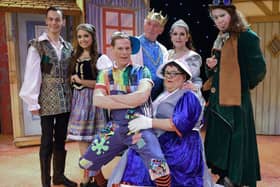 Cast of the pantomime at Bridlington Spa