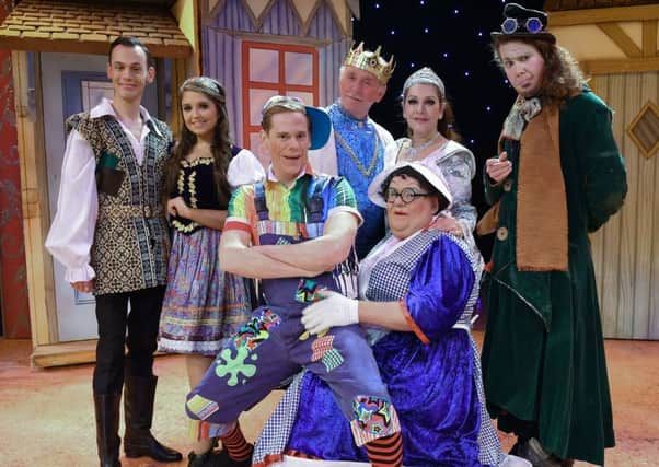 Cast of the pantomime at Bridlington Spa