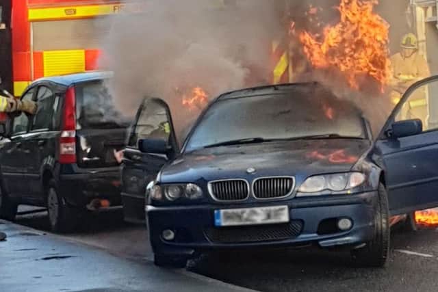 The car fire happened in Bridlington Street, Hunmanby.