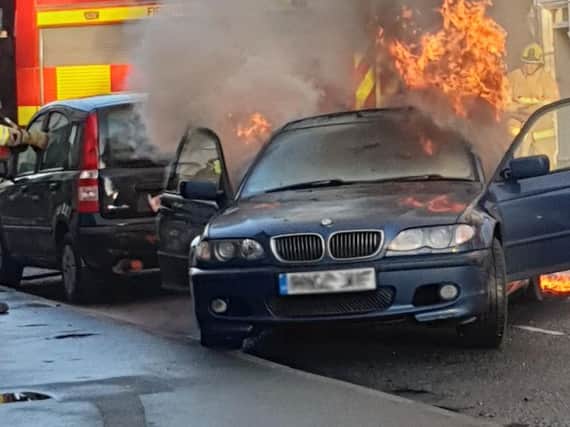 The car fire happened in Bridlington Street, Hunmanby.