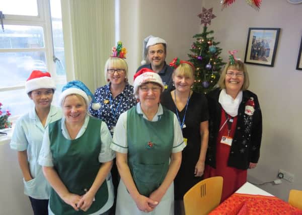 Pat Bell (far right) with some the Scarborough Hospital catering team
