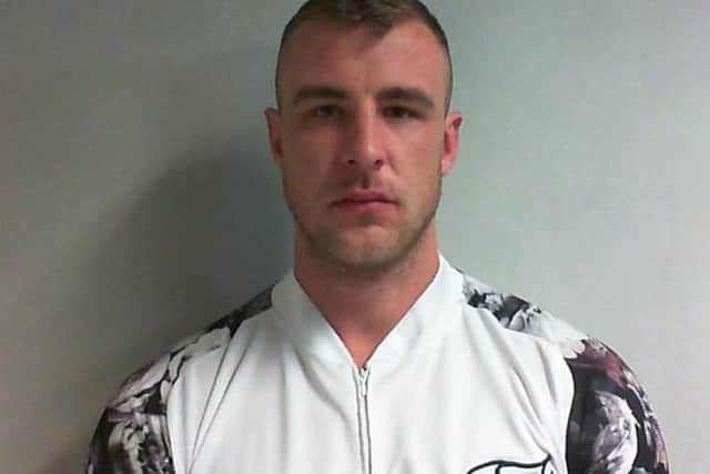 Joshua Stephen Scott, 26, breached his home detention curfew in Scarborough on Friday.