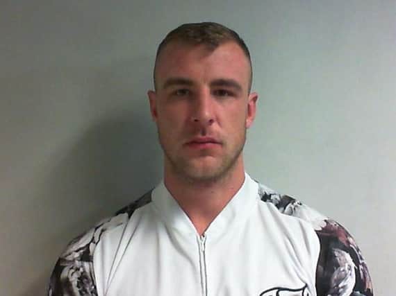 Joshua Stephen Scott, 26, breached his home detention curfew in Scarborough on Friday.