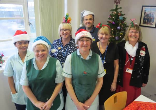 Pat Bell (far right) with some of the Scarborough Hospital catering team.