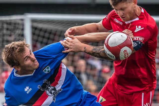 Kev Burgess gets to grips with Whitby earlier this season