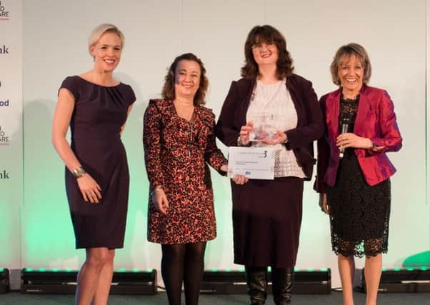 From left: Rebecca Wilcox (Dame Esthers daughter and co-presenter), Hilary Garratt CBE, director of nursing, NHS England, Irene Jervis, dementia worker, Making Space and Dame Esther Rantzen.
