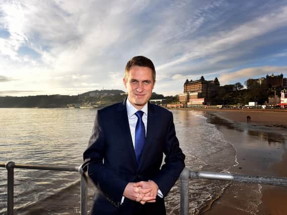Gavin Williamson in Scarborough. Picture by Richard Ponter