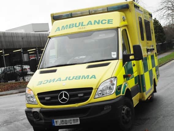 A man was taken to hospital following a single vehicle collision.