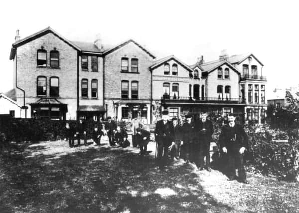 Picture shows the Cottage Hospital, Spring Bank, Falsgrave which was founded by Mrs Anne Wright, a local philanthropic lady and was built in 1870. The initial accommodation was for 25 beds but in 1878 a new wing was added, which provided space for a further 25 beds. In 1885 the hospital was converted into a convalescent home.When the hospital finally closed the money from the sale was used to open the Anne Wright Ward at the newly built Scarborough Hospital in Scalby Road.
Photo reproduced courtesy of the Max Payne collection. 
Reprints can be ordered with proceeds going to local charities. Telephone 0330 1230203 and quote reference number