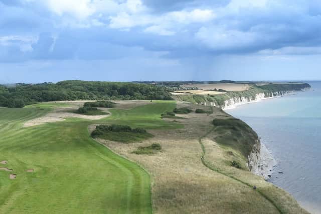 The helicopter was searching for a missing person around Sewerby cliffs.