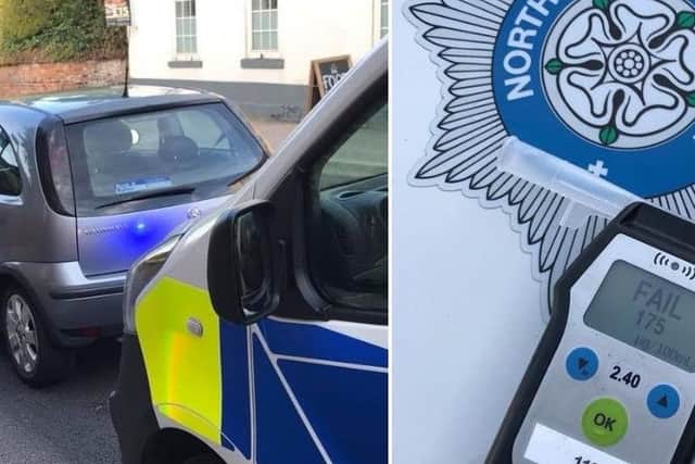 A drink drive arrest in Yorkshire. Photo: North Yorkshire Police