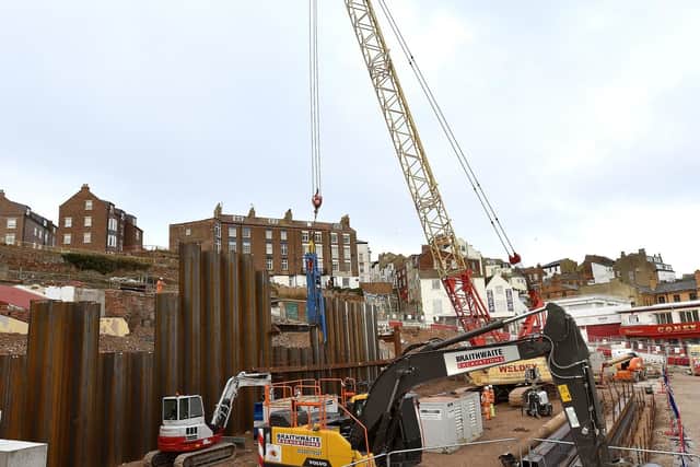 Sheet piling has caused cracks to appear in the properties next to the Futurist demolition site.
