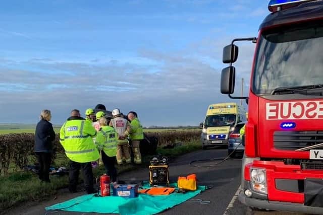 Emergency services attended the scene after 12pm.
