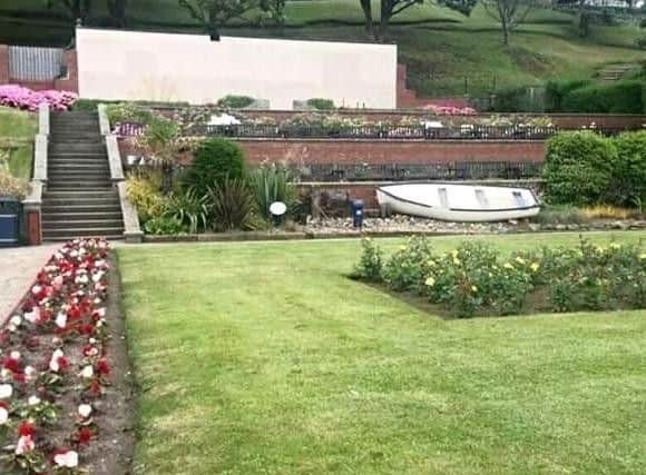 Filey in Bloom's rowing boat was targeted by vandals earlier in the week.