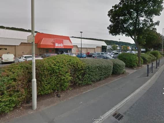 The incident happened outside B&Q on Saturday afternoon. Picture from Google.