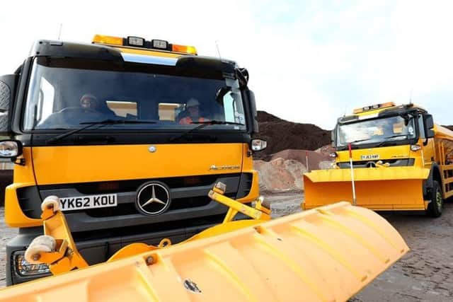 Local authority vehicles loading up salt at ICL Boulby to help keep the country moving.