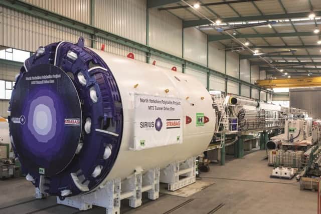 The TBM will construct the companys underground mineral transportation tunnel between Whitby and Teesside.