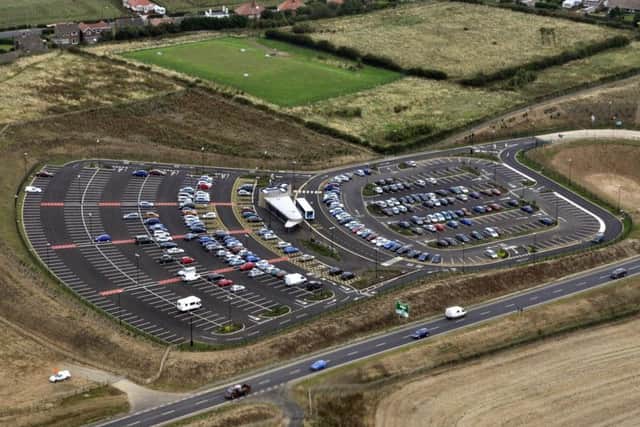 The park and ride site on the A165 in Filey Road.
