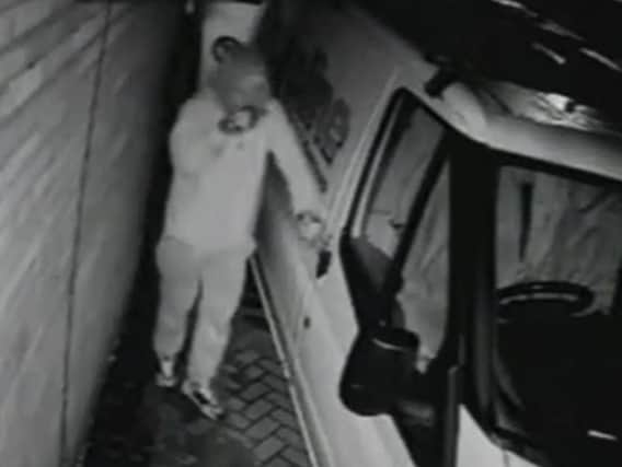 CCTV image from the break-in on Harewood Avenue.