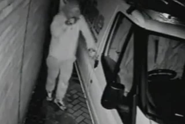 CCTV image from the break-in on Harewood Avenue.