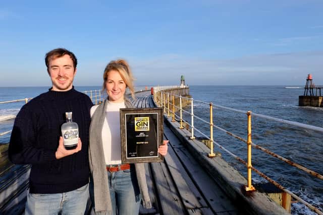Luke Pentith and Jess Slater were delighted with Whitby Gin's success at the World Gin Awards