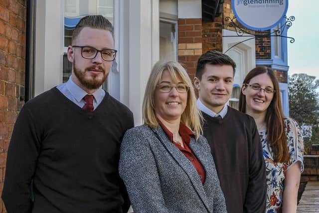 Pictured from left: Matthew Ramsden, Alison Piercy (Managing Director of JM Glendinning) Clark Lofthouse and Jenna Jackson.
Picture: Tony Bartholomew.