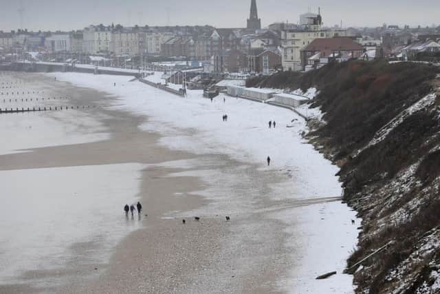 A snowy scene in Bridlington from last year.