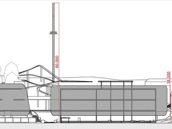 Front elevation of the Flamingo Land plans for the Futurist site